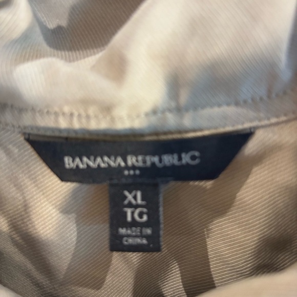 BANANA REPUBLIC Sz XL 100% Lyocell Jumpsuit Drawstring Patch Pockets High Neck - Picture 7 of 12